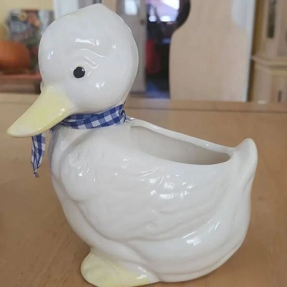 White duck porcelain planters set of 2 - Picture 9 of 11